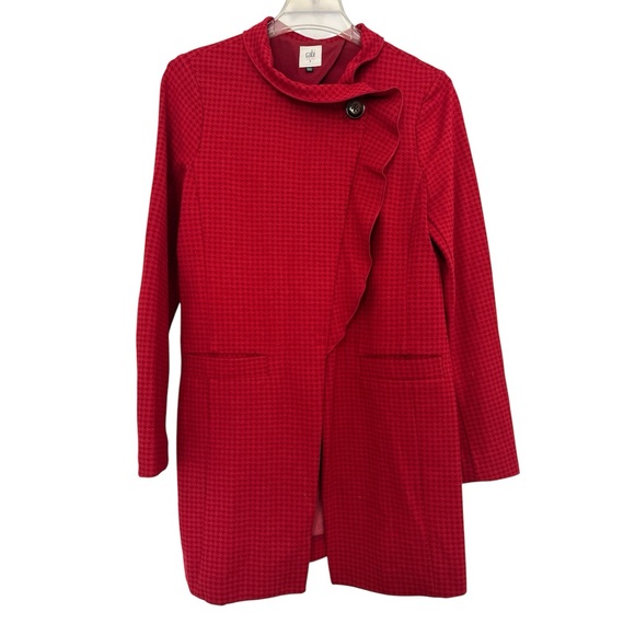CAbi Trench Coat with Ruffle Detail red - Picture 1 of 5